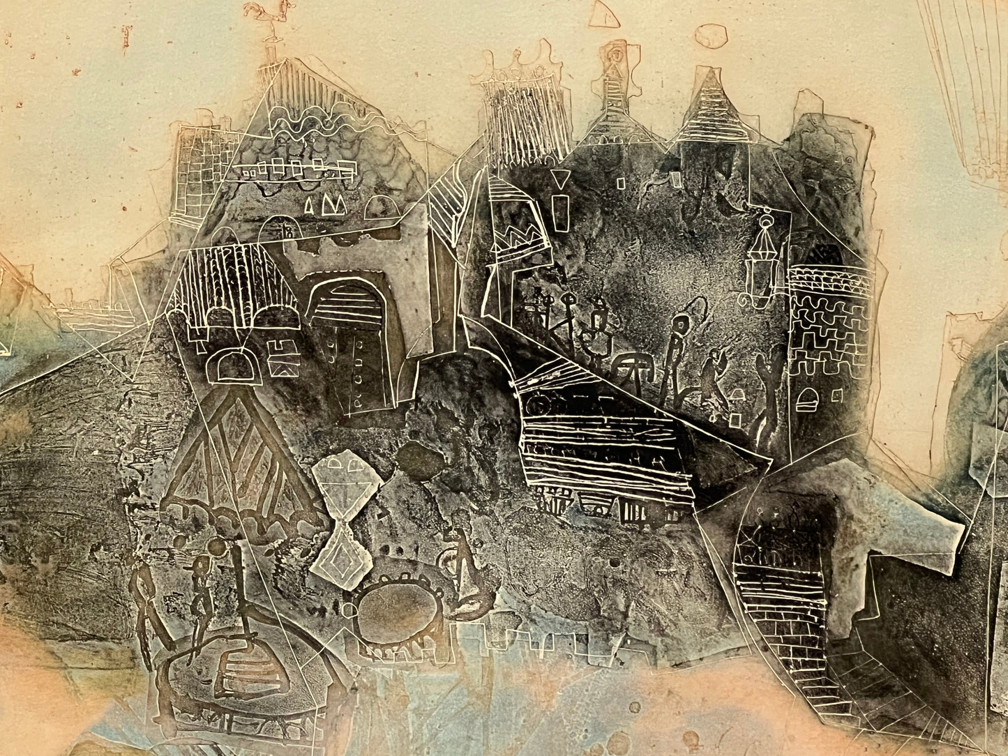 "Ciel Transparent" Etching by Shoichi Hasegawa 1970s