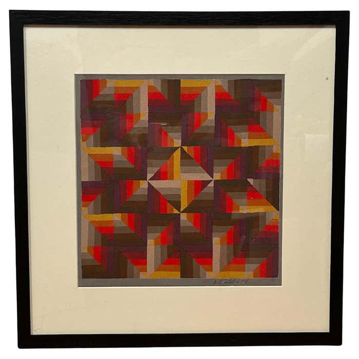 Geometric Abstraction Acrylic Painting by Ron Childers #2
