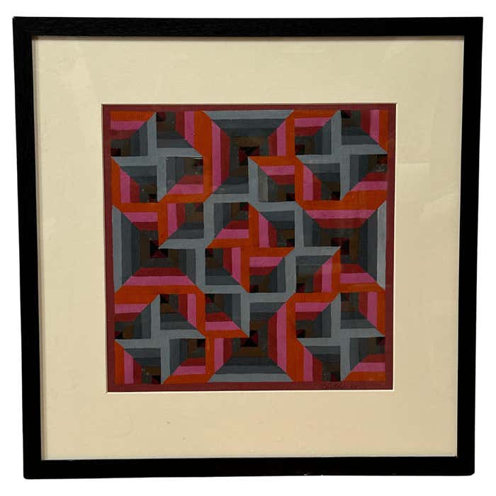 Geometric Abstraction Acrylic Painting by Ron Childers #1