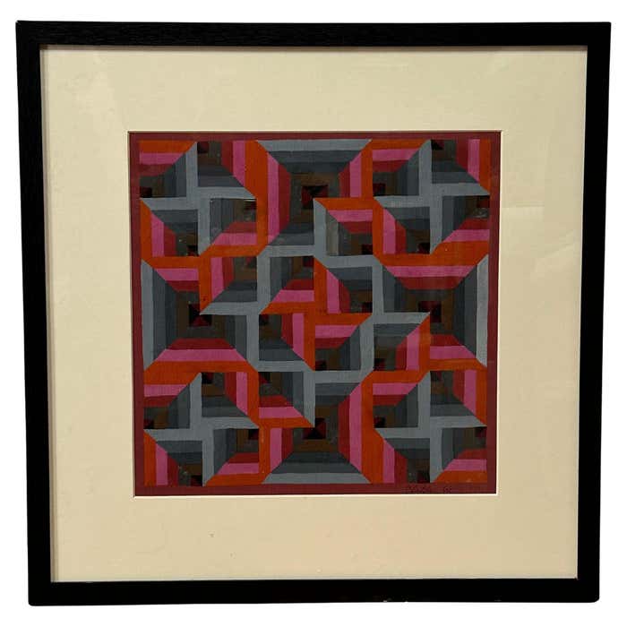 Geometric Abstraction Acrylic Painting by Ron Childers #1
