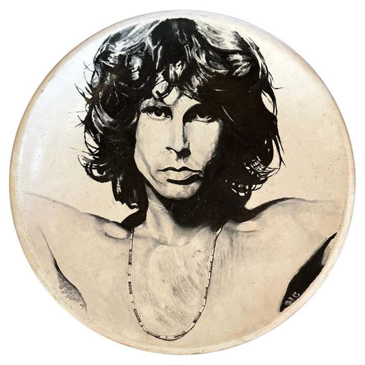 Pop Art Black & White Large Collector Plate of Jim Morrison