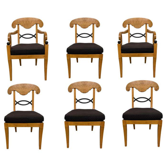 Biedermeier for Baker Set of 6 Dining Chairs