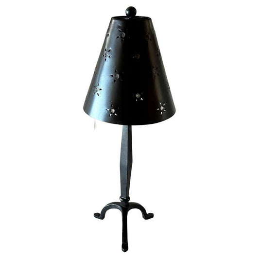 Black Small Star Table Lamp with Broken Glass Reflection