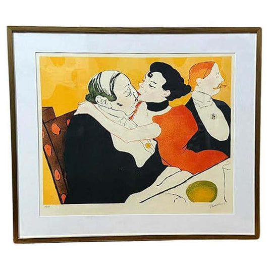 “Reine de Joie” Lithograph by Toulouse-Lautrec - Musee d'Albi Stamp