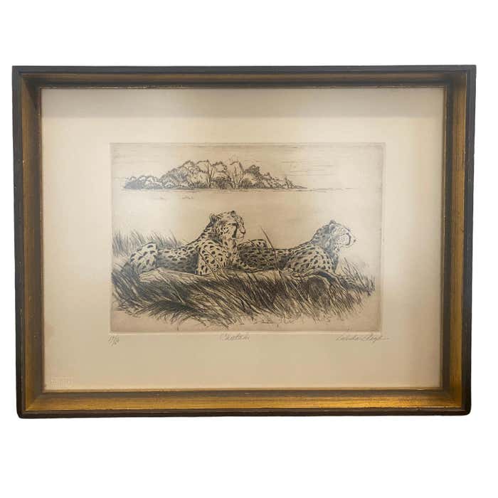 "Cheetah" Lithograph by Linda Lloyd