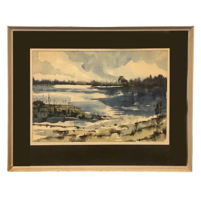 "Mirror of the soul", Australian Landscape Watercolor by Robert Wade