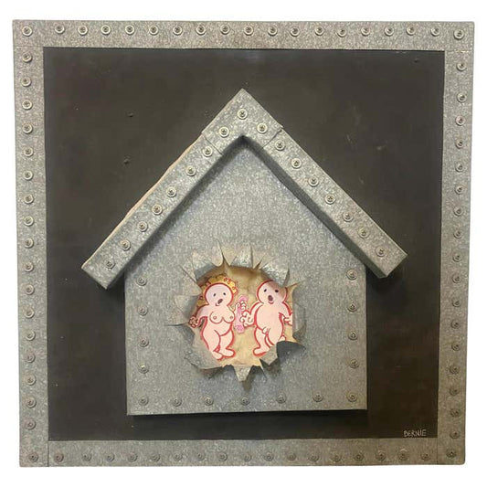 "Caught in the Frame » / A Folk Art Metal Wall Piece by Bernie