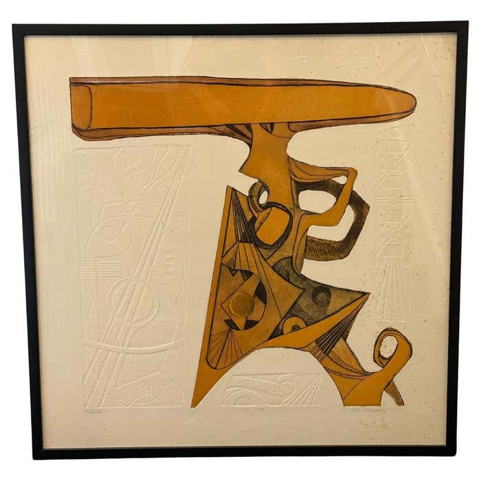 Large Embeded Rusty Geometric Abstract by Eva Koloswary