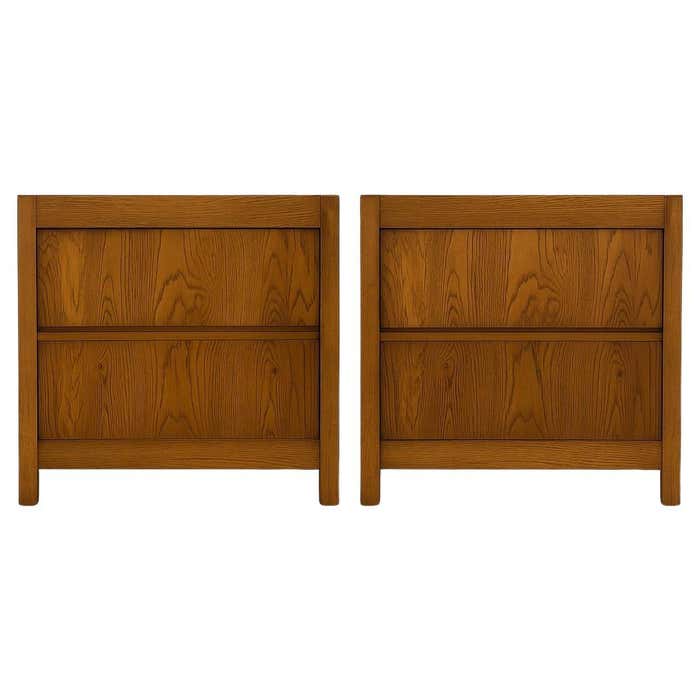 Pair of Midcentury Walnut Nightstands, from Huxley collection by Thomasville