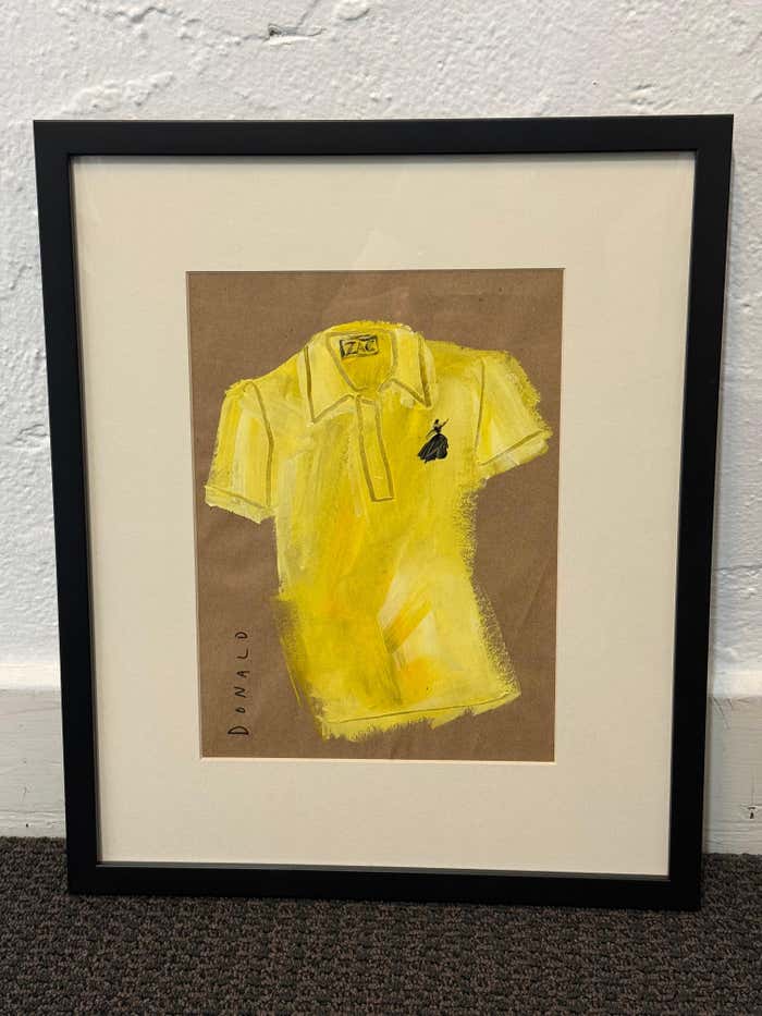 "Yellow Shirt" Pop-Art Watercolor by Donald Robertson/ Drawbertson