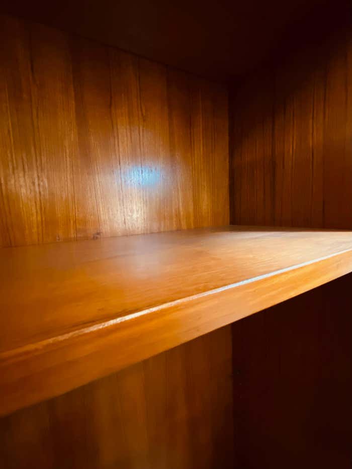 Walnut Mid-Century Bookcase With Adjustable Bookshelves