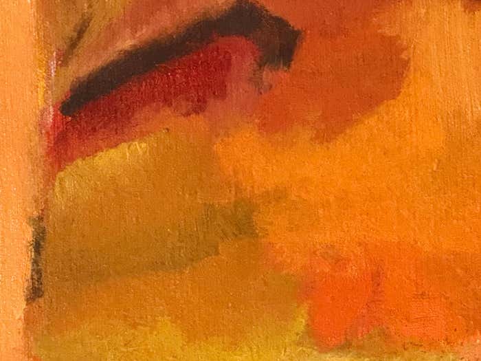 Layered Orange Abstract Oil