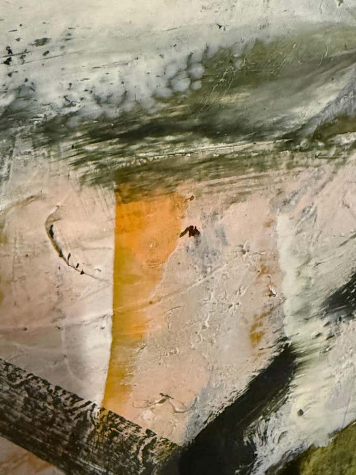 Yellow and Black Abstract Painting by Vahan
