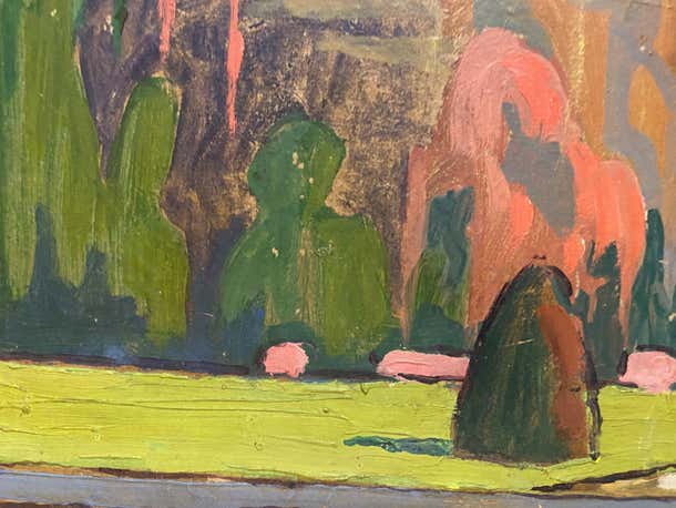 "French Landscape" Impressionist Oil Painting by Jean D'Esparbes