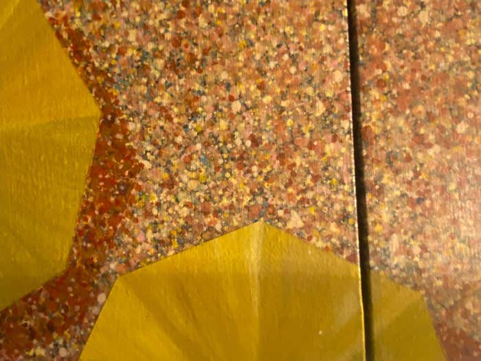 "Christo Reaction" Beachscape Acrylic on 5 Panels by John “Nelson” Richardson