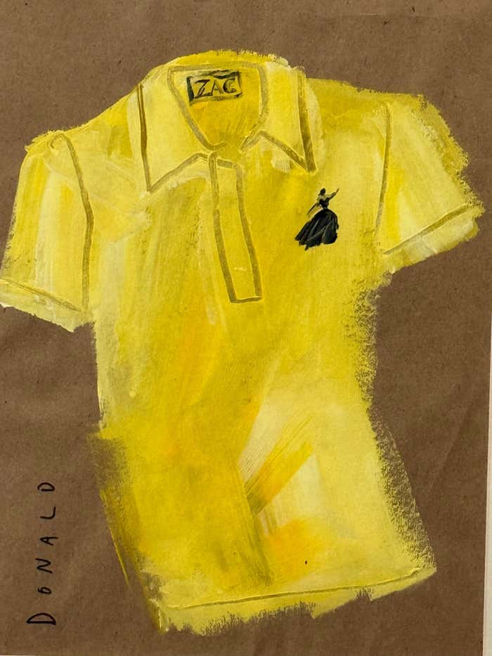 "Yellow Shirt" Pop-Art Watercolor by Donald Robertson/ Drawbertson
