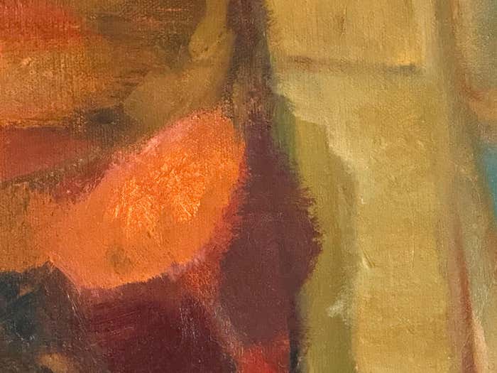 Layered Orange Abstract Oil