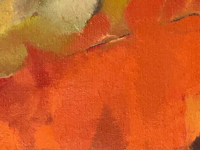 Layered Orange Abstract Oil