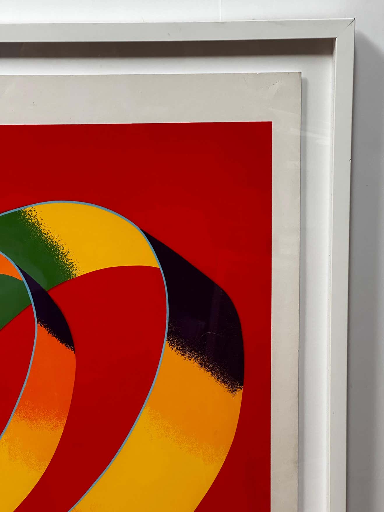 "Multicolour Spiral" Geometric Lithograph Abstract by Jack Brusca