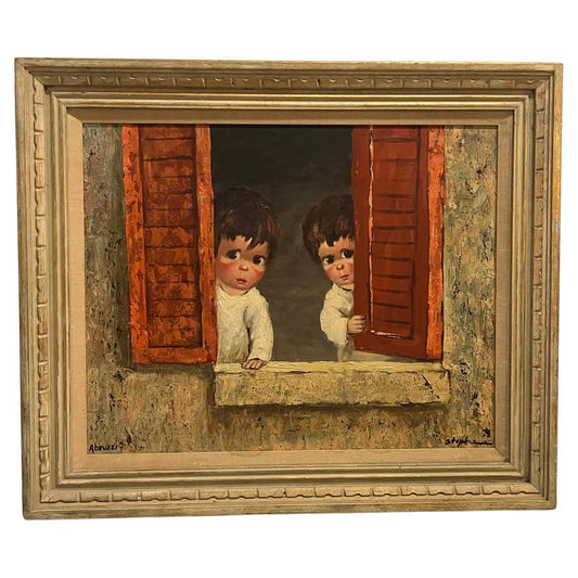 "Naughty Children" on Canvas by Harold Stephenson, Aka Abruzzi