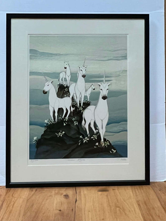 "Unicorns Rhyme" Lithograph by Gustavo Novoa