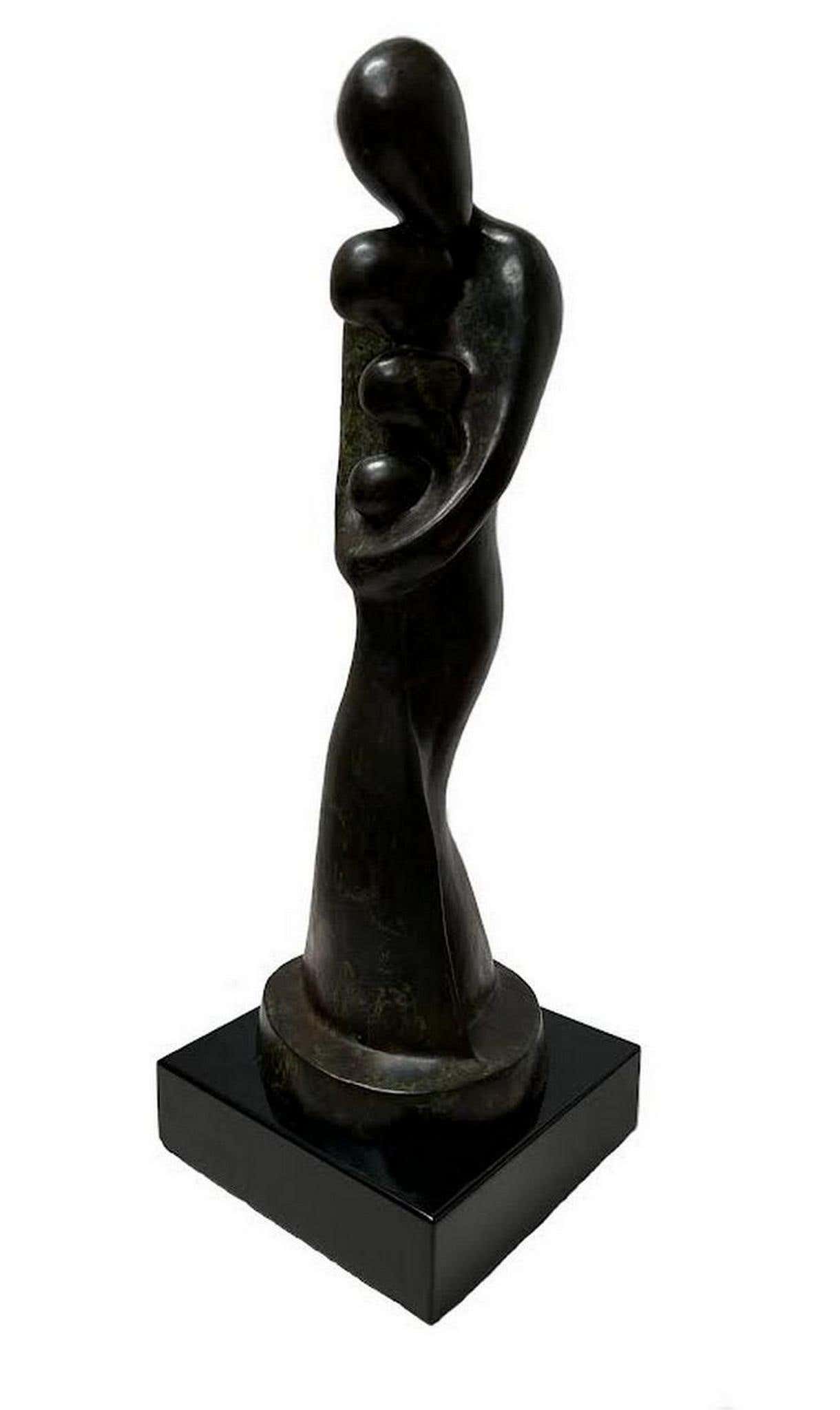 Bronze Sculpture of a Mother with Three Children by Sy Rosenwasser