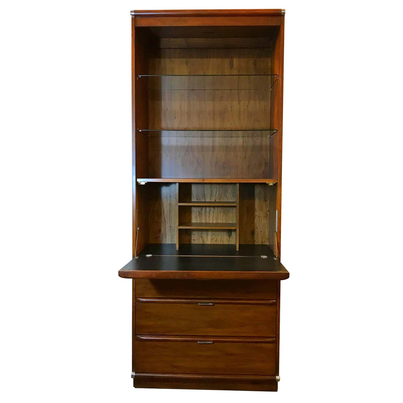 Multi-Functions Walnut  Secretary Bookcase by Drexel