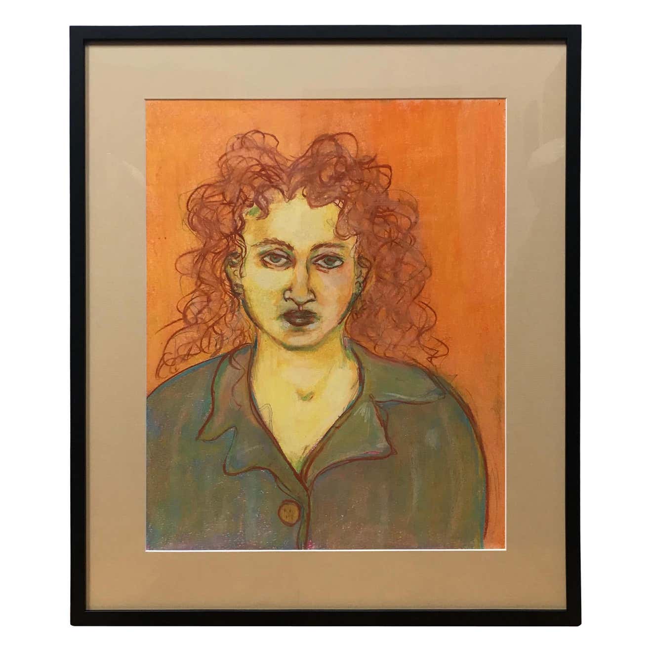 Woman Pastel Portrait by Gillian Lefkowitz