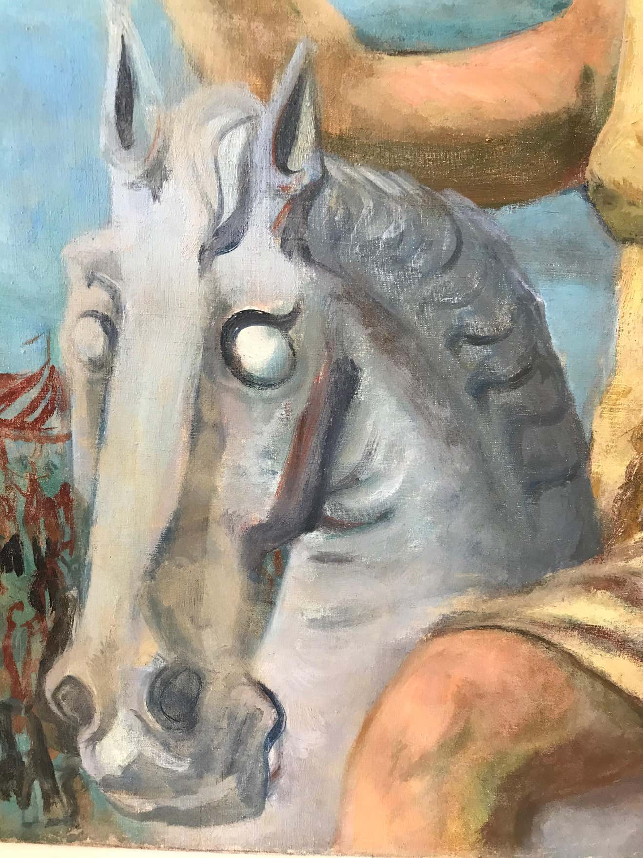 Carousel Oil Painting on Canvas by J. Mamez