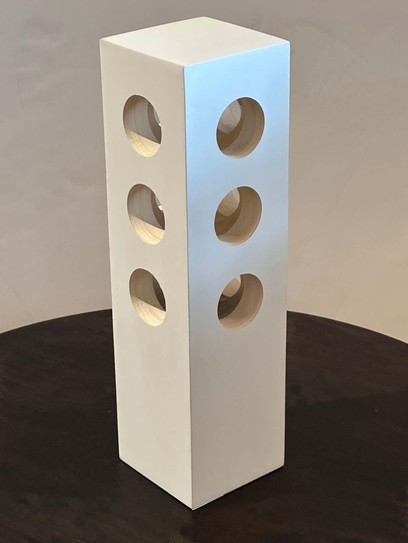 Modern Minimalist White Table Lamp by Henri Laborde