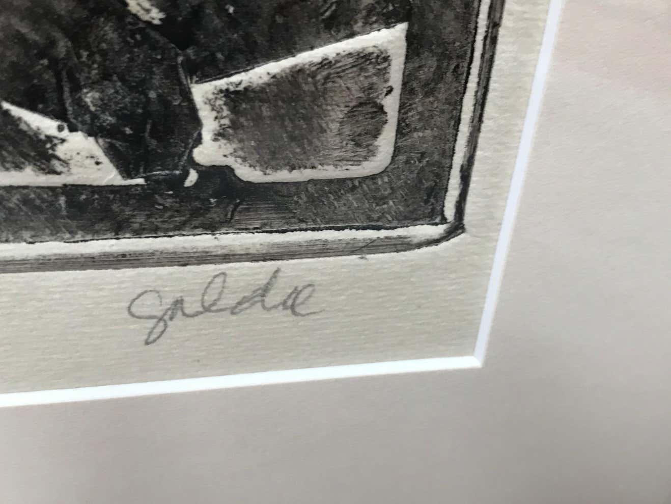 Embossed Etching Signed Goldie #2