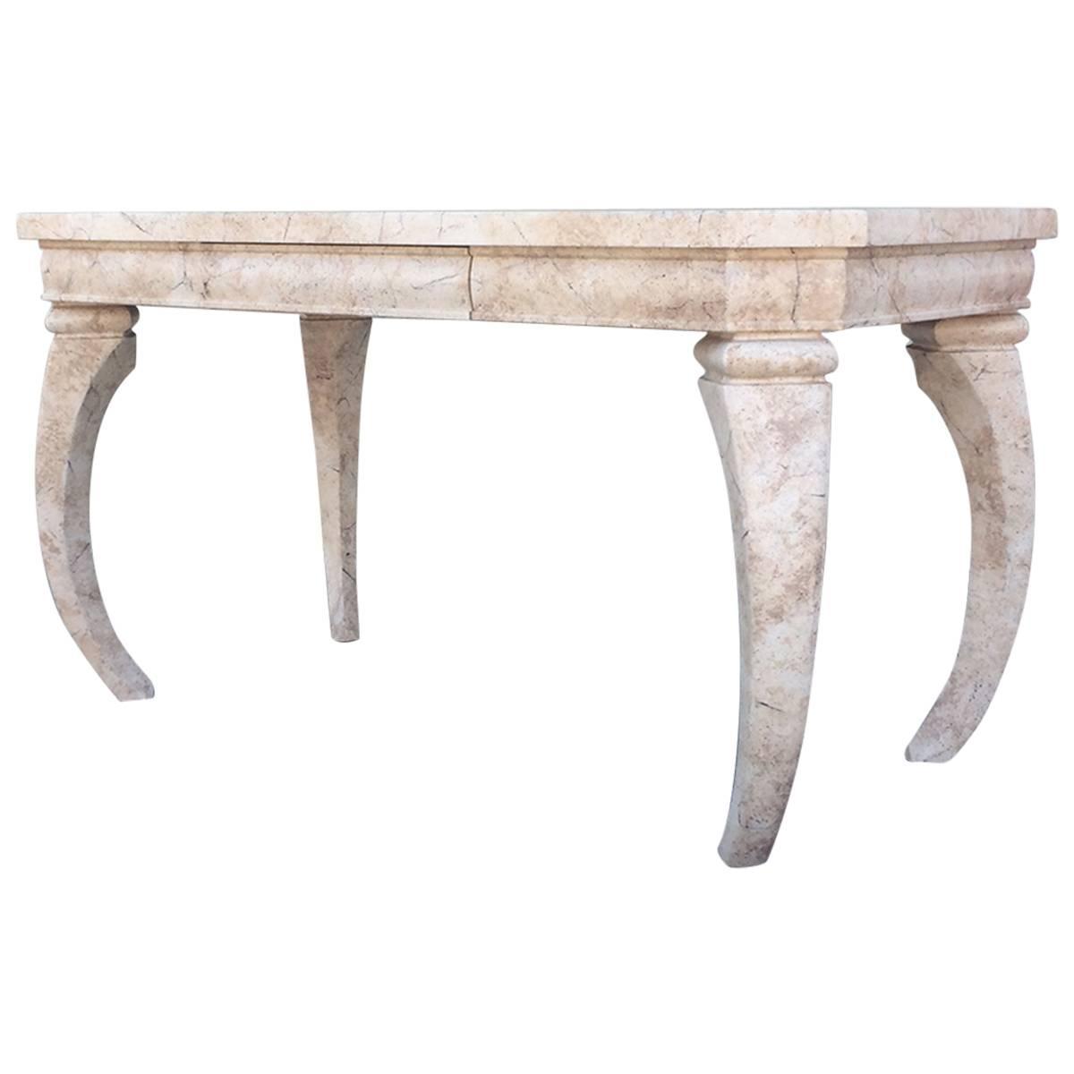 Hollywood Regency Hellenic design Faux Marble Desk