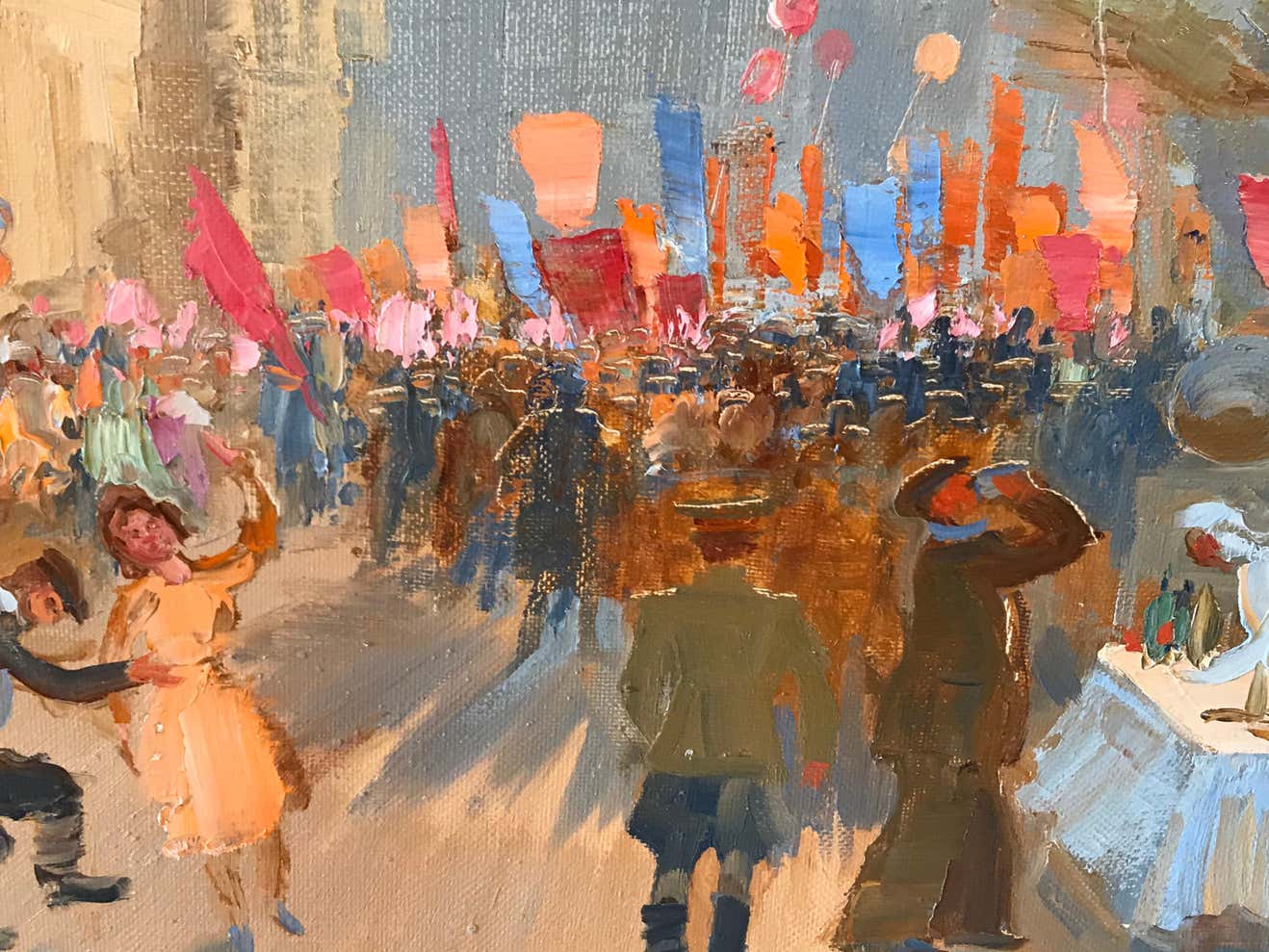 Oil Painting of the Russian National Day Celebration by Molodtsov