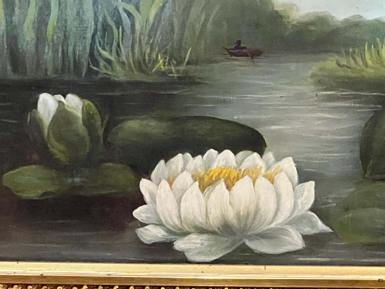 "Waterlilies" Oil Painting by Incognito Artist