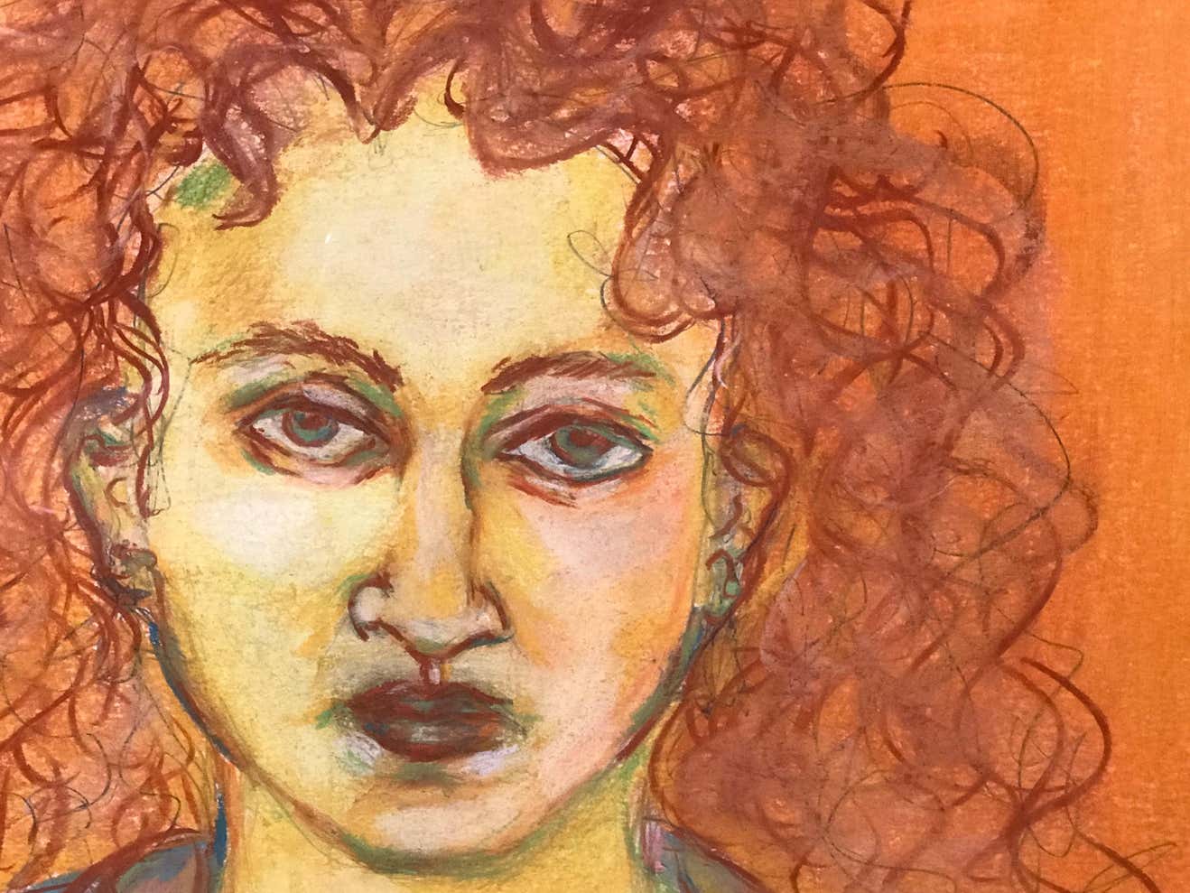 Woman Pastel Portrait by Gillian Lefkowitz