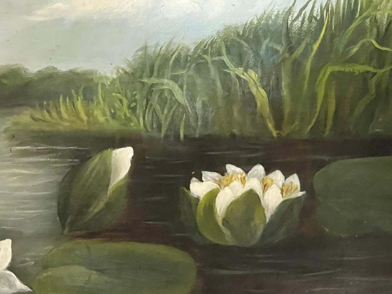 "Waterlilies" Oil Painting by Incognito Artist