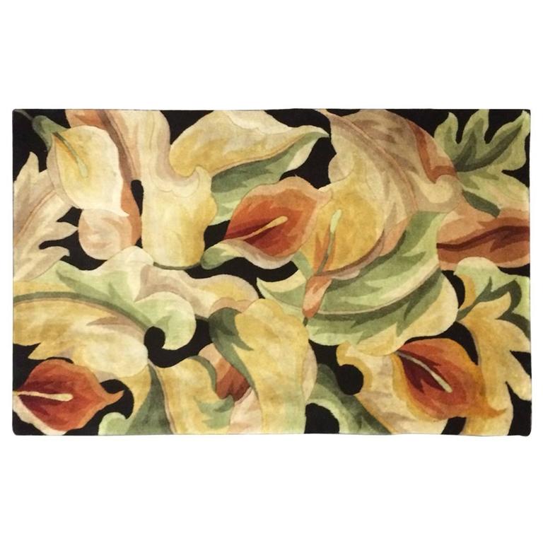 Highly Decorative Pastel Floral Rug