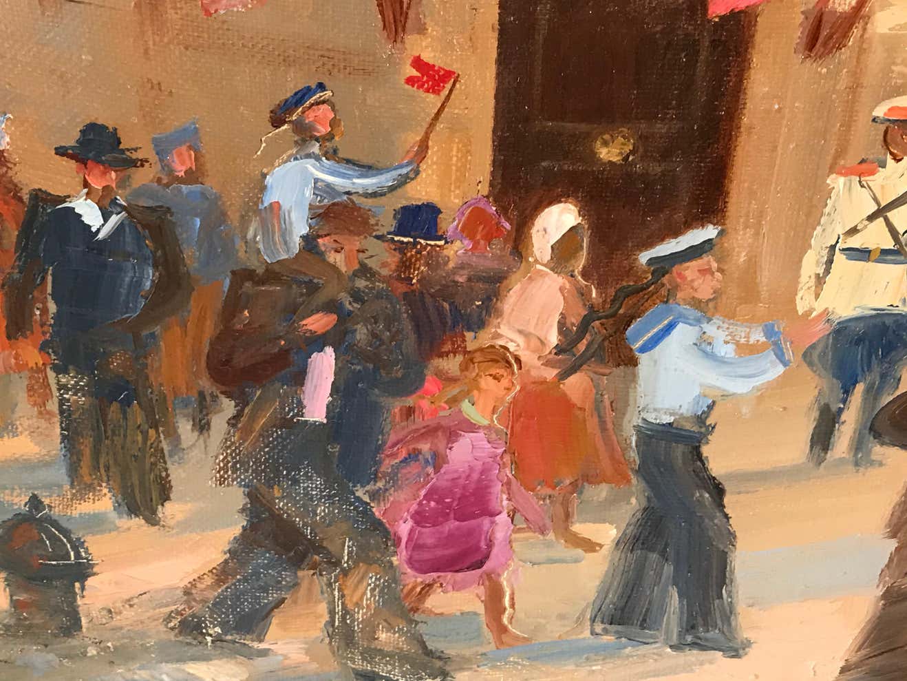 Oil Painting of the Russian National Day Celebration by Molodtsov