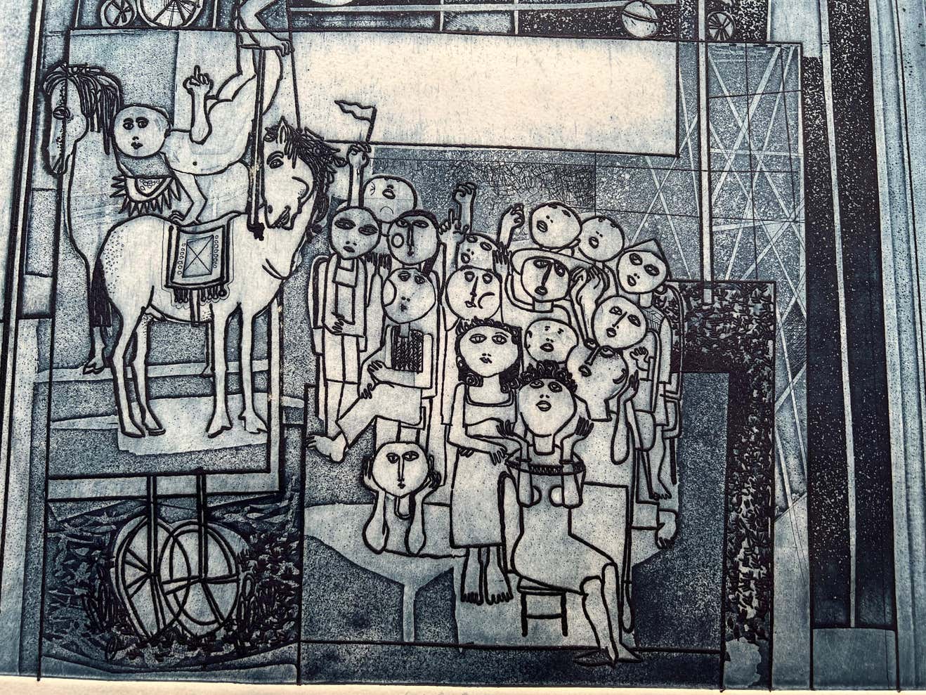 Black and White "Circus" Etching