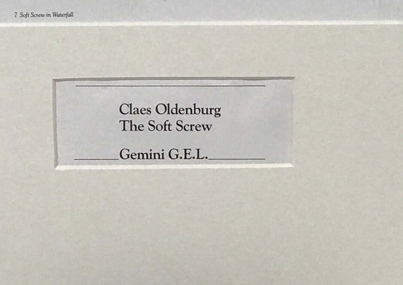 "The Soft Screws" by Claes Oldenburg Published by Gemini G.E.L