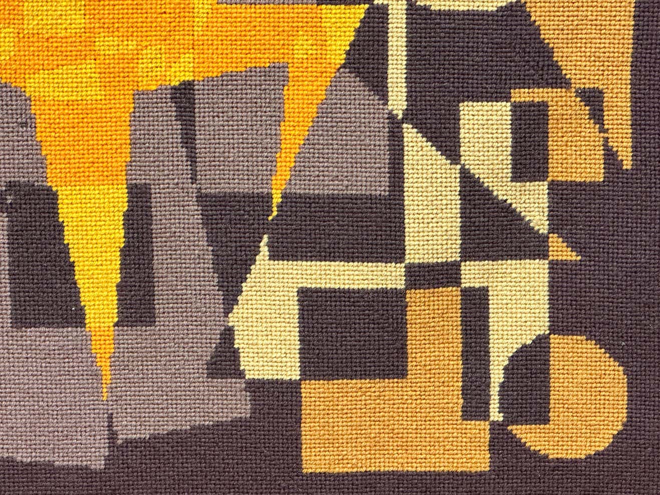 Modern Brown and Yellow Tapestry of a Horse by Patrice Allard