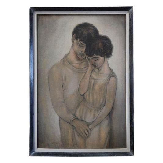 Romantic Giclee Print of a Young Couple Lovers by Michael Martin