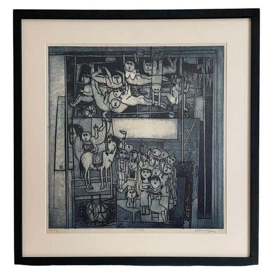 Black and White "Circus" Etching