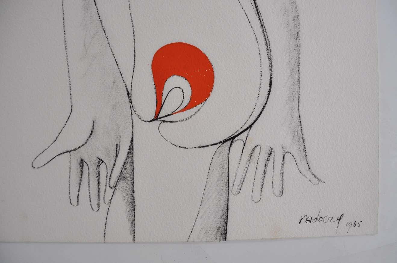 Pregnancy Drawing by Albert Radoczy