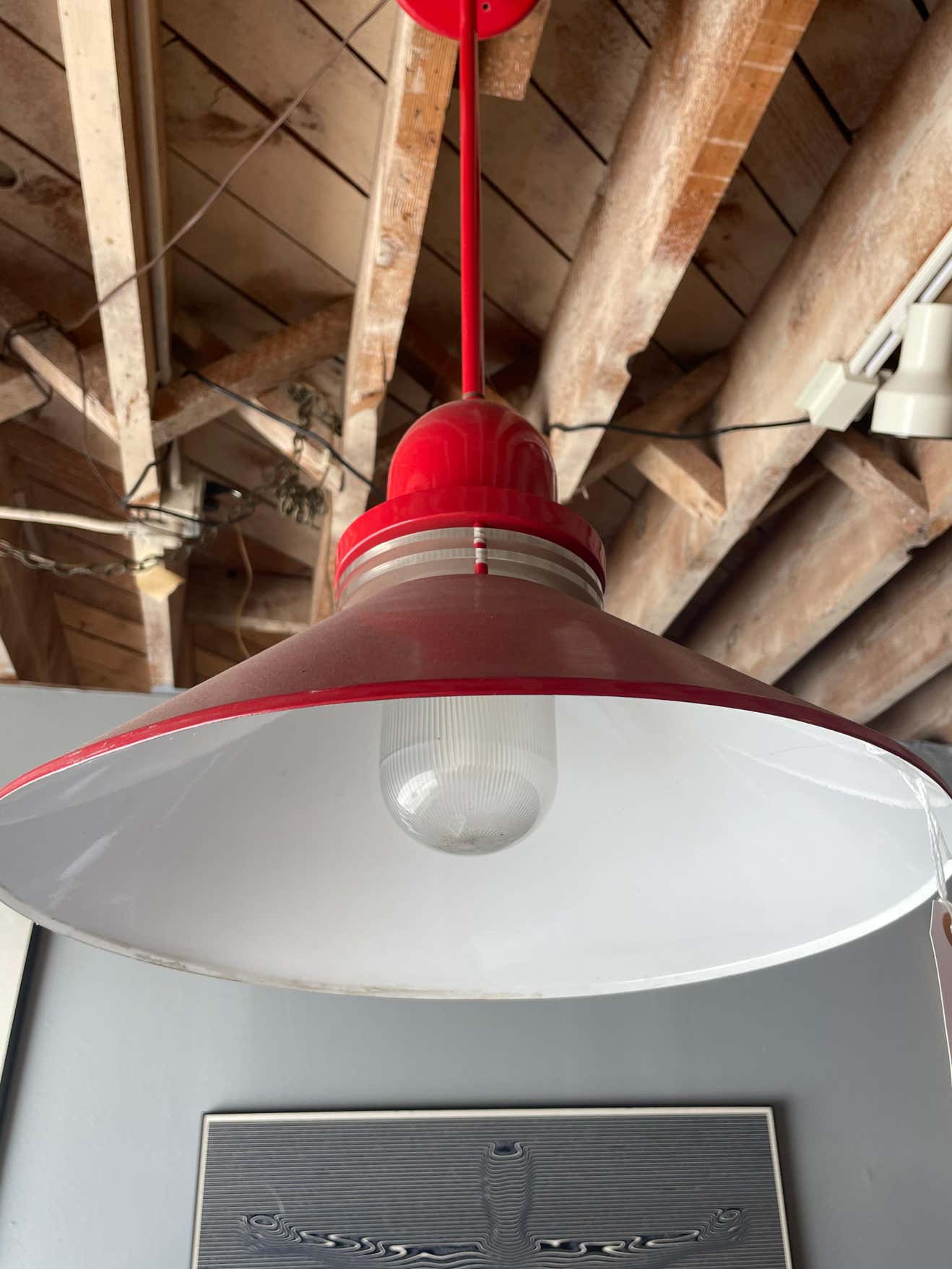 Set of 2 1970's Red Pendant Lamps