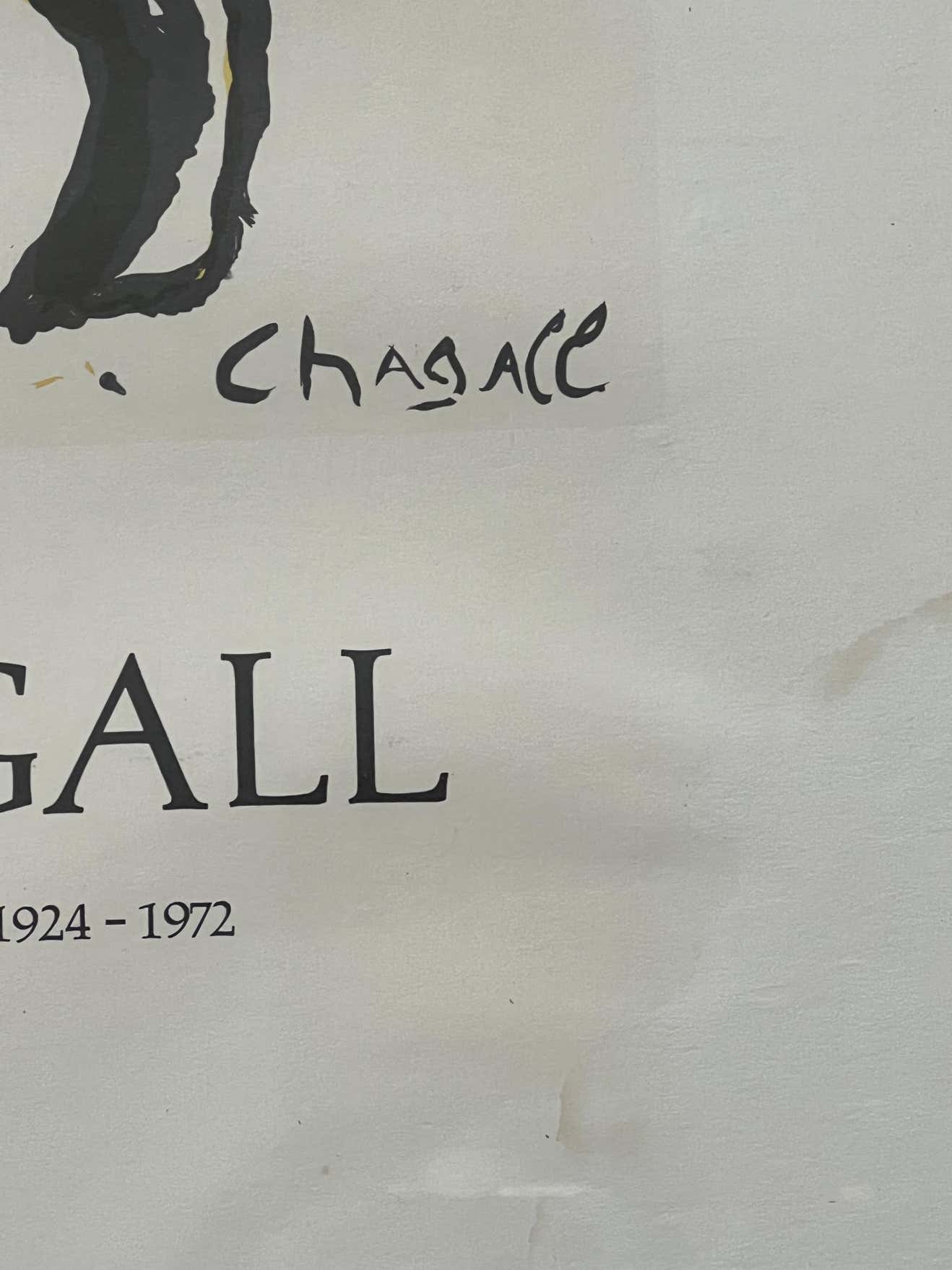 Original Marc Chagall Lithograph Exhibition Poster