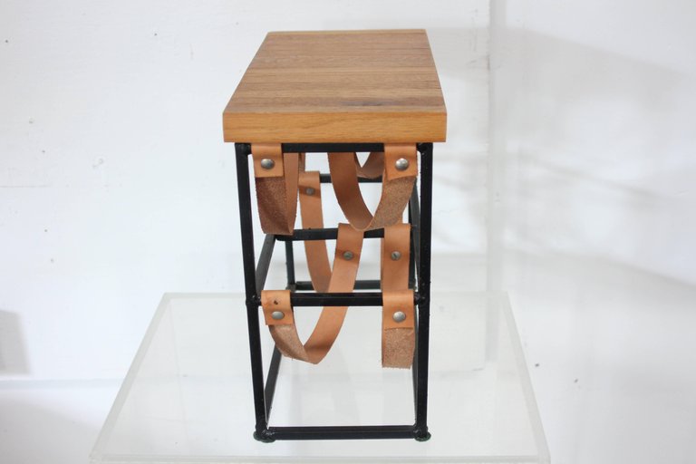 Leather Wine Bottle Holder by Arthur Umanoff