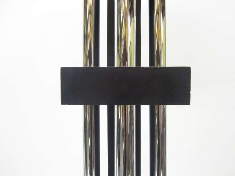 Modern Tubular Chrome Column Lamp