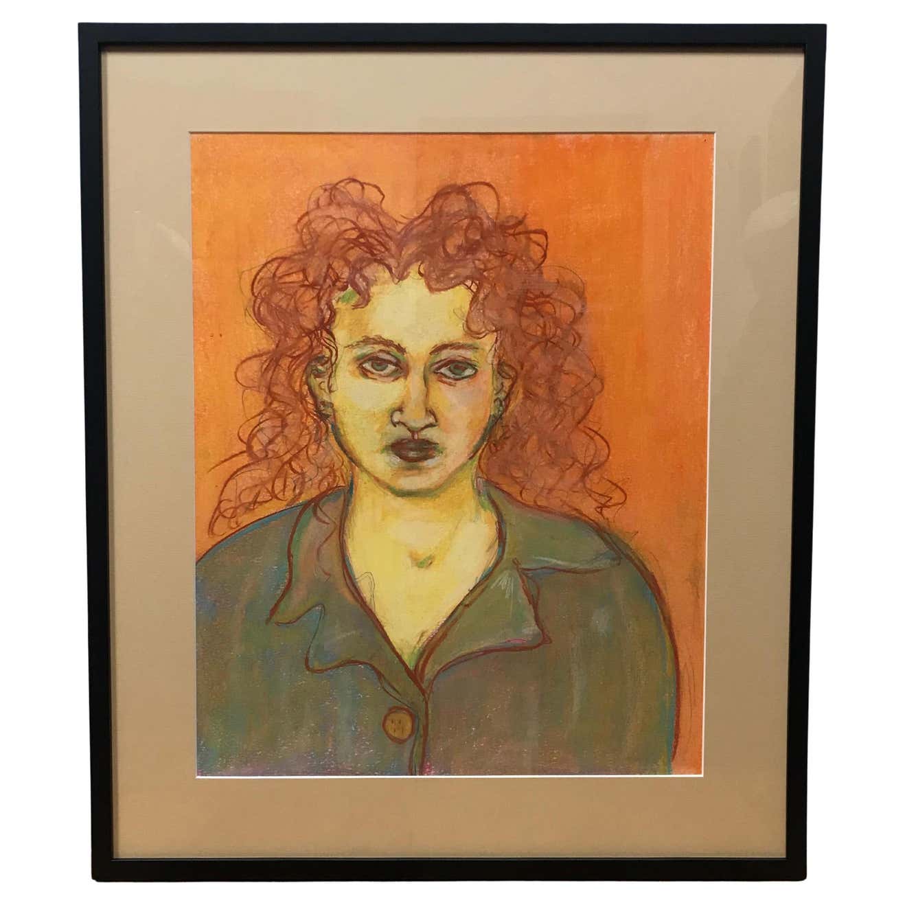 Woman Pastel Portrait by Gillian Lefkowitz