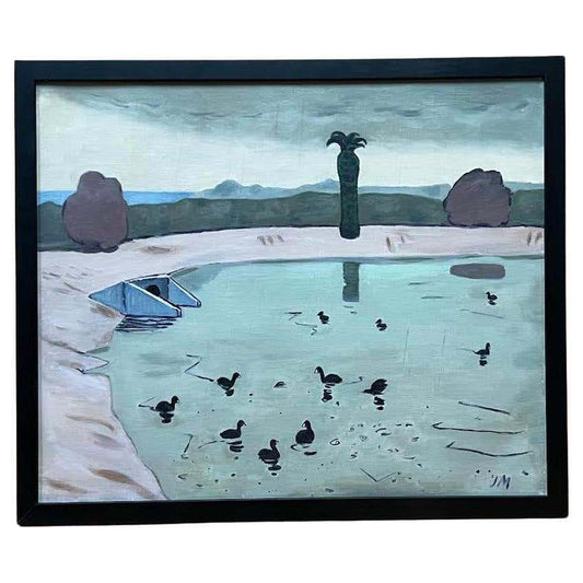 "Duck Lake" California Expressionist Oil Landscape by John Mitchell Martin
